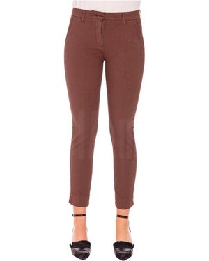 Via Masini 80 Cropped Trousers - Marrone