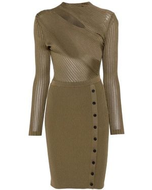 Self-Portrait Knitted Dresses - Groen