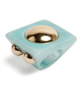La DoubleJ Hathor square ring - antiker ägyptischer glanz - Blau