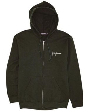Fa Hoodies & Sweatvesten ,Zwart ,Katoen Dill Collage Zip Hoodie - Groen