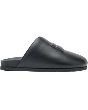 Givenchy Label Flat Mules - Blau