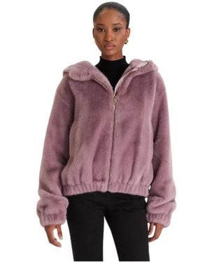 Guess Faux Fur & Shearling Jackets - Morado
