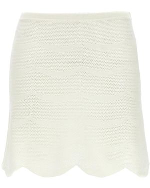 Tom Ford Gehaakte Mini Rok - Wit