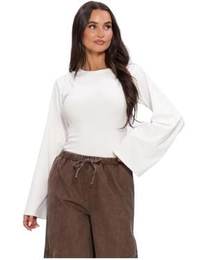Refined Department Truien & Vesten ,Wit ,Katoen Amy Top - Bruin