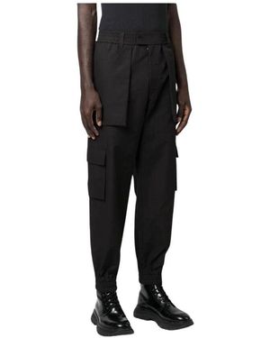 McQueen Cargohose Aus Baumwolle Im Lässigen Stil - Schwarz