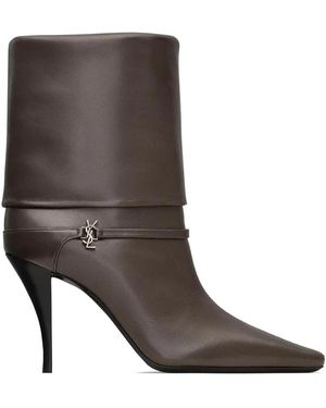Saint Laurent Heeled Boots - Marrón