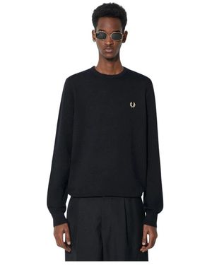 Fred Perry Trui Met Ronde Hals - Zwart