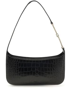 Tom Ford Tassen ,Zwart ,Leer Kleine Schoudertas Met Kroko-Print
