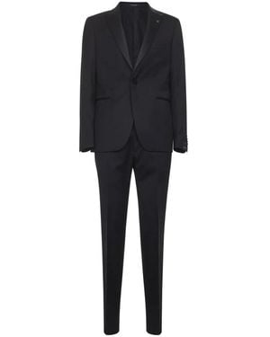 Tagliatore Single Breasted Suits - Black