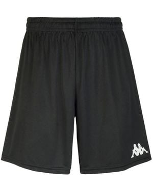Kappa Sportshorts Schwarz Interlock Stoff