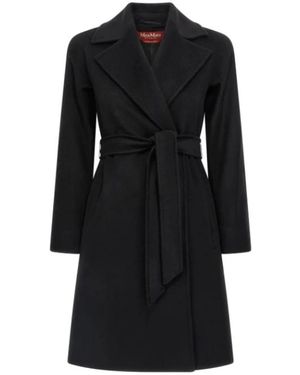 Max Mara Single-Breasted Coats - Black