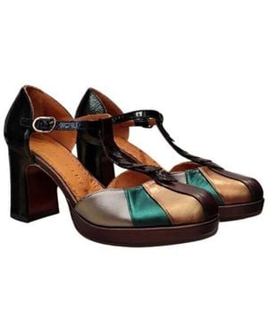 Chie Mihara Metallic Leder High Heel Sandalen - Mehrfarbig