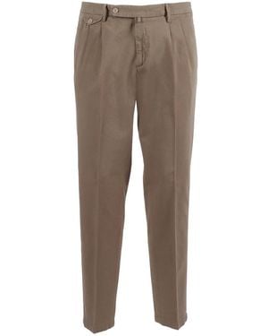 BRIGLIA Slim-Fit Trousers - Brown