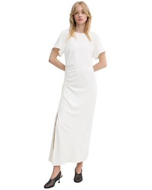 Samsøe & Samsøe Kleedjes ,Wit ,Polyester Saalbero Jurk