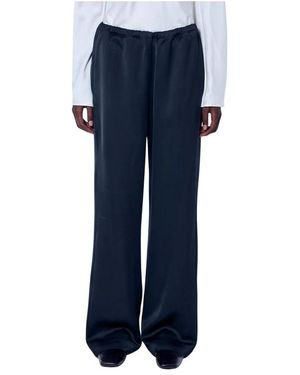 Rohe Relaxed Fit Satin-Hose - Blau