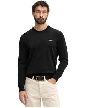 Lacoste Round-Neck Knitwear - Noir