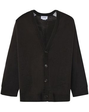 Hed Mayner Woll-Cardigan Mit V-Ausschnitt - Schwarz