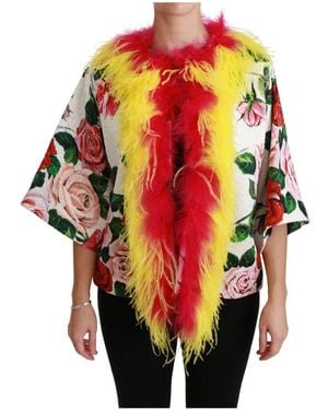 Dolce & Gabbana Jackets > faux fur & shearling jackets - Rouge