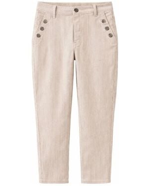 2-Biz Cropped Trousers - Natural