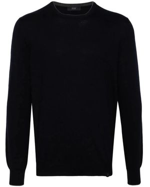 Fay Round-Neck Knitwear - Black