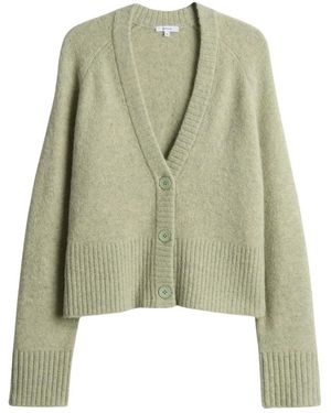 Opus Delicate Gebreid Vest - Groen