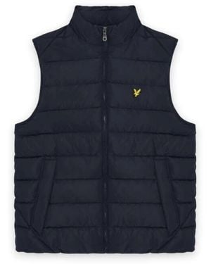 Lyle & Scott Jassen ,Blauw ,Polyester Gevatte Bodywarmer