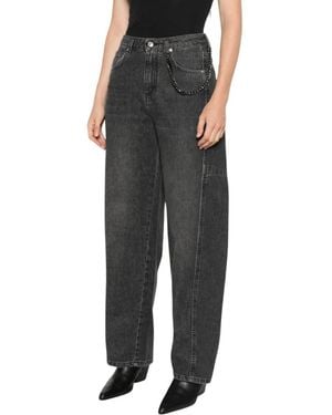 Ermanno Scervino Jeans ,Zwart ,Katoen Wide Leg Jeans
