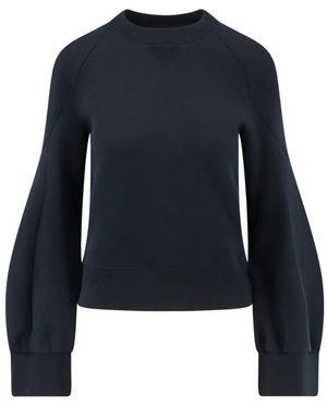 Sacai Hoodies & Sweatvesten ,Zwart ,Katoen Sponge Sweat Pullover - Blauw