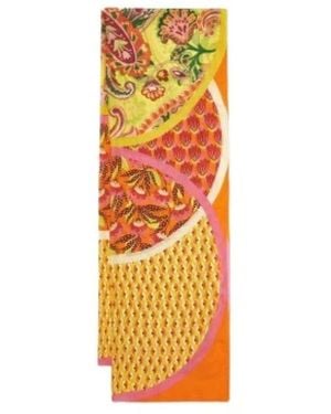 Maliparmi Silk Scarves - Orange
