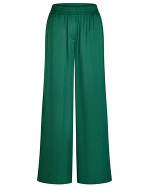 MARC AUREL Broeken ,Groen ,Satijn Satijnen Broek Met Elastische Tailleband