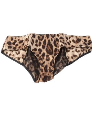 Dolce & Gabbana Slip Met Dierenprint - Bruin