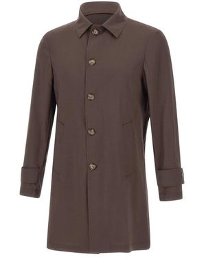 Barba Napoli Single-Breasted Coats - Brown