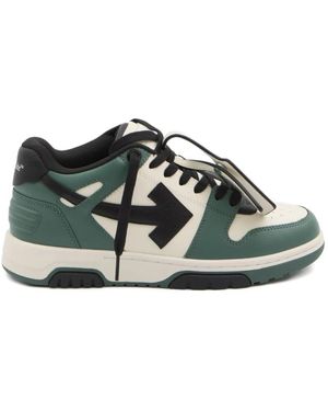 Off-White c/o Virgil Abloh Groene Sneakers Hybride Ontwerp Rubberen Zool - Meerkleurig