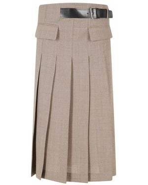Semicouture Midi Skirts - Brown