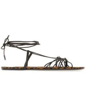 Saint Laurent Stilvolle Sandalen Für Sommerausflüge - Braun