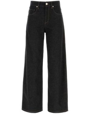 Brunello Cucinelli Wide Jeans - Negro