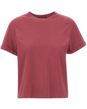 Gran Sasso Tops ,Roze ,Katoen T-Shirts En Poloshirts Roze - Paars