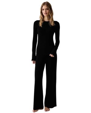 Twinset Zweiteiliger Pyjama Aus Modal-Jersey - Schwarz
