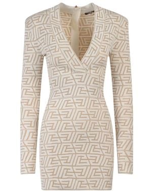Balmain Short Dresses - Natural