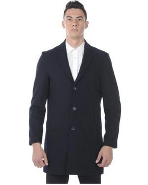 Daniele Alessandrini Single-Breasted Coats - Blue