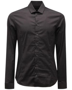 Patrizia Pepe Slim Stretch Schwarzes Hemd