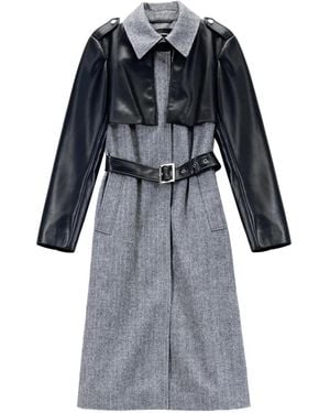 KARL LAGERFELD Belted Coats - Gray