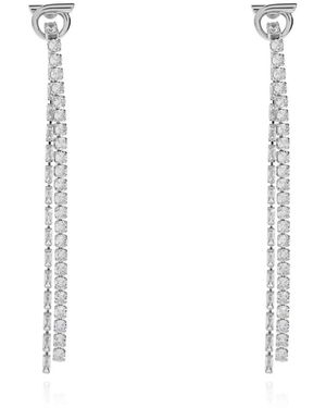 Ferragamo Accessoires ,Grijs ,Earrings - Wit
