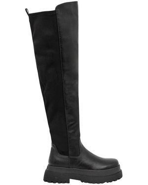 Buffalo Pluto Over-Knee Laarzen - Zwart