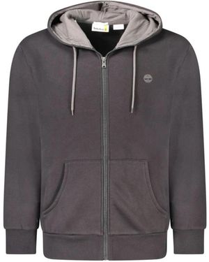Timberland Hoodies & Sweatvesten ,Grijs ,Katoen Zwarte Katoenen Trui