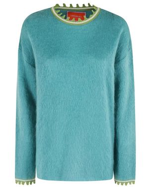 La DoubleJ Round-Neck Knitwear - Blue