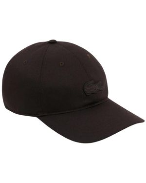 Lacoste Accessoires ,Bruin ,Katoen Cappellino - Zwart