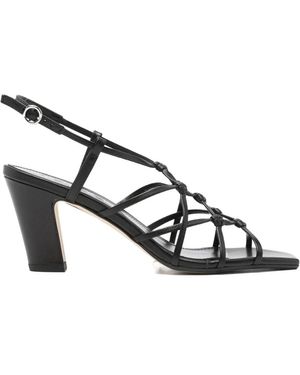 Aeyde Schoenen ,Zwart ,Leer Acacia Sandalen Met Hak - Metallic