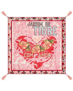 CAMILLA Large Square Cushion - Pink