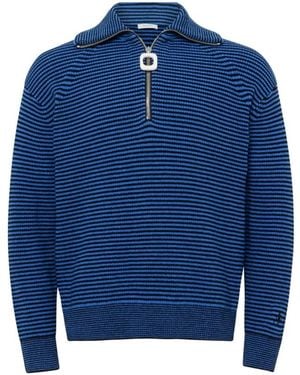 JW Anderson Half Zip Sweater - Blauw